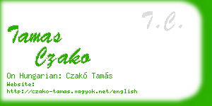 tamas czako business card